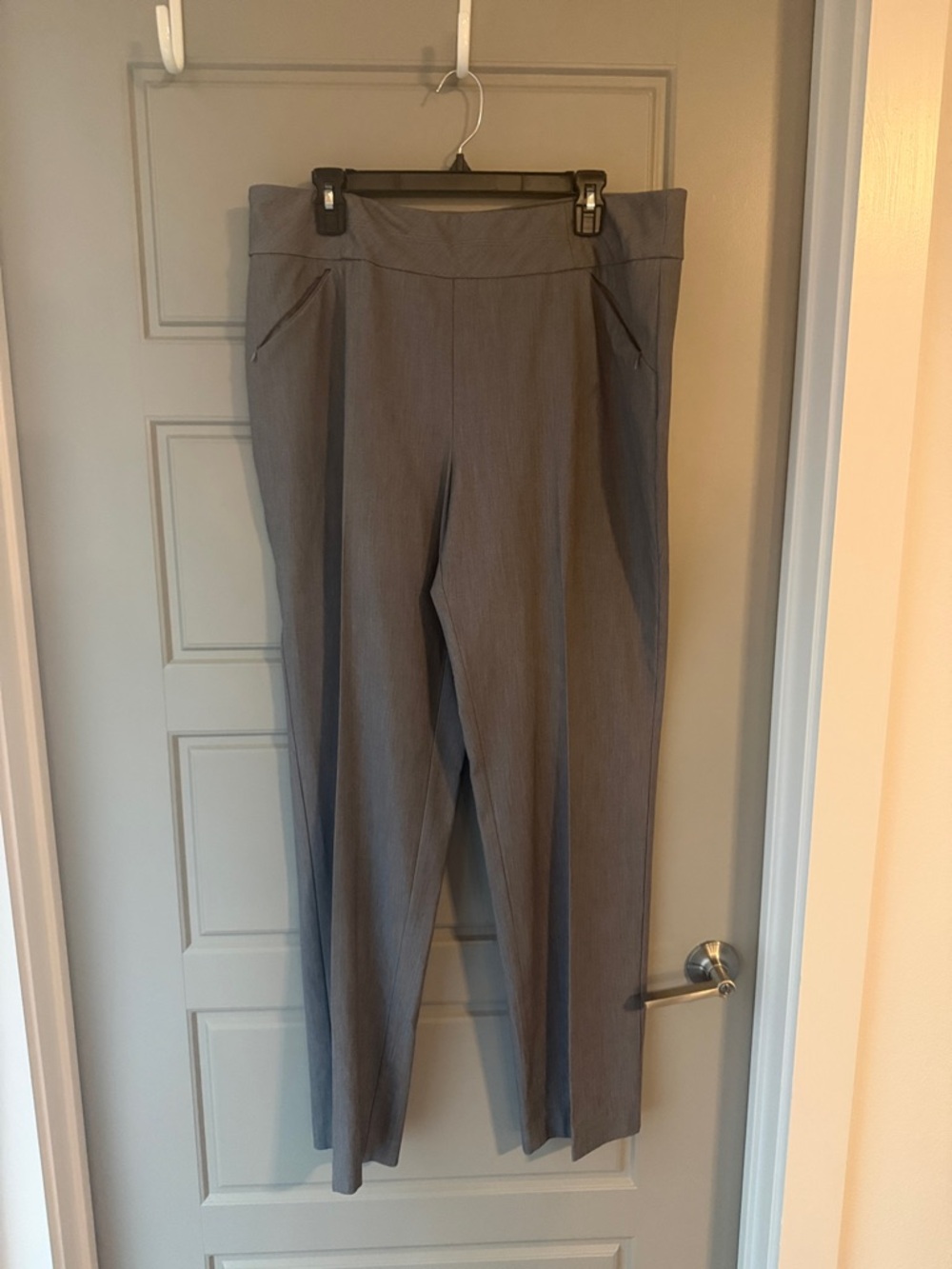 NWOT Investments Gray Pinstriped Career Trousers